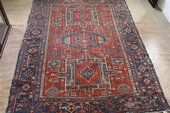 Red & blue ground rug